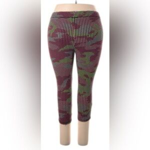 Livi Pink and Yellow Polka Dot Capri Leggings Size 14/16